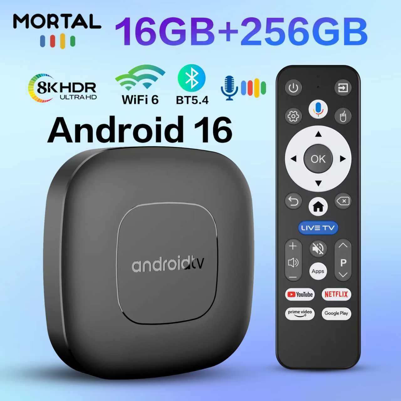 Ddr3 8Gb - TV Box Android 16 Google Assistant