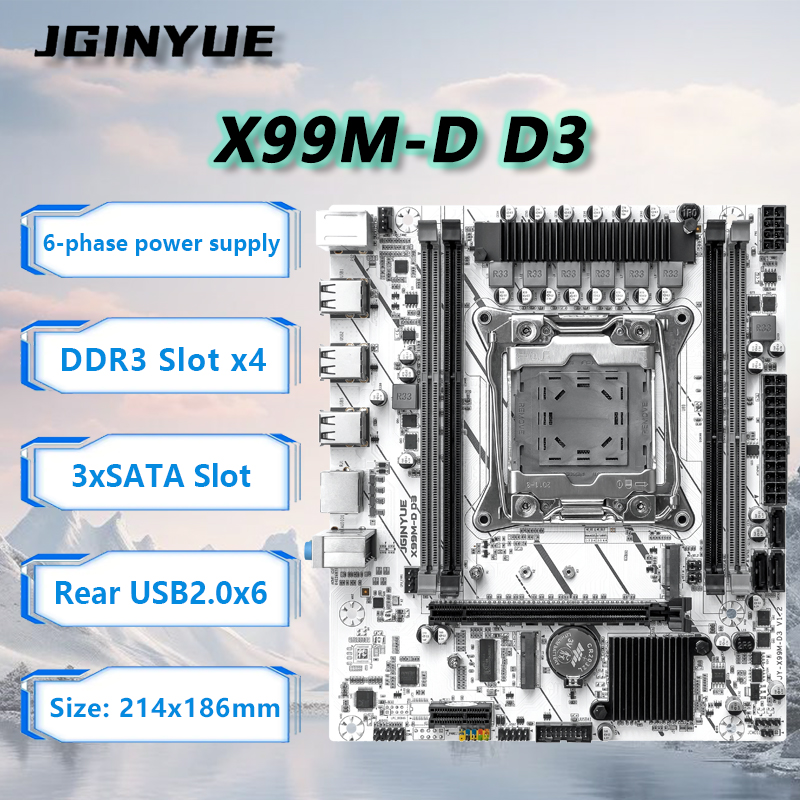 Ecc Ram Server - JGINYUE X99 Motherboard LGA2011-3 M-ATX Support