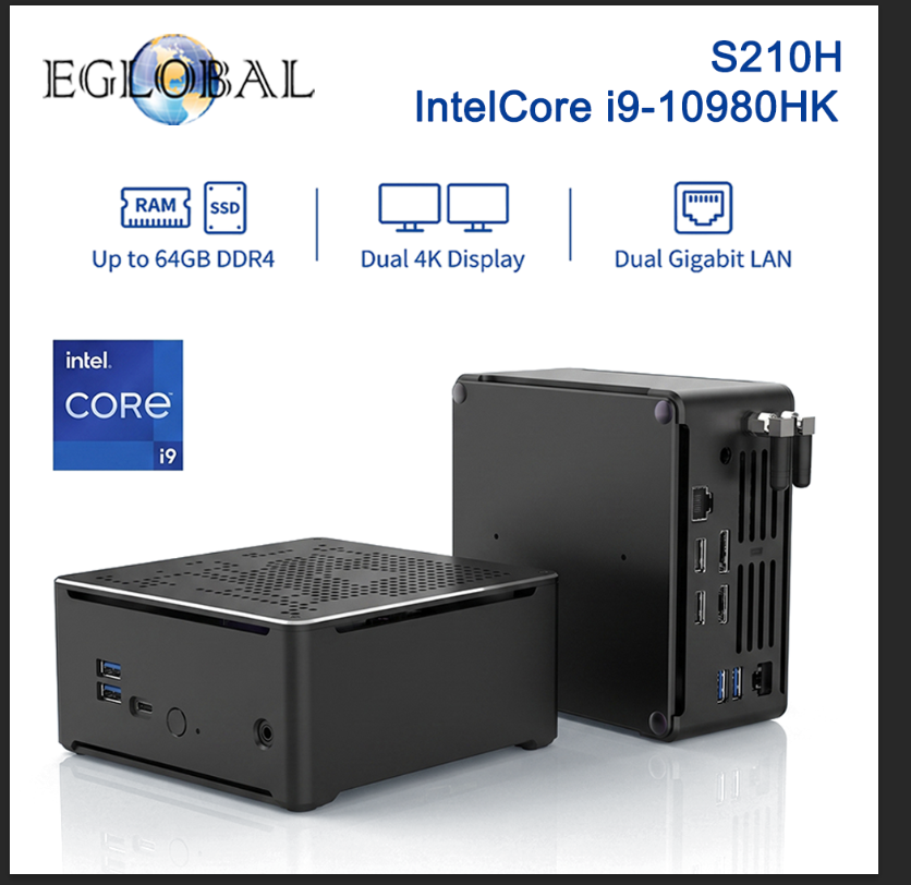 Ecc Ram Server - EGLOBAL i9-10980HK Workstation Mini PC(5.3GHz), 64GB
