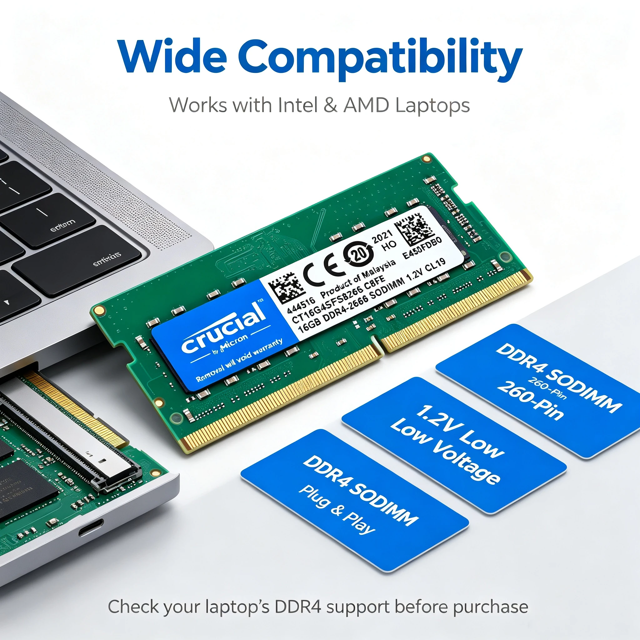 Crucial DDR4 Laptop RAM SODIMM - đánh giá và giá Ddr4 3200Mhz