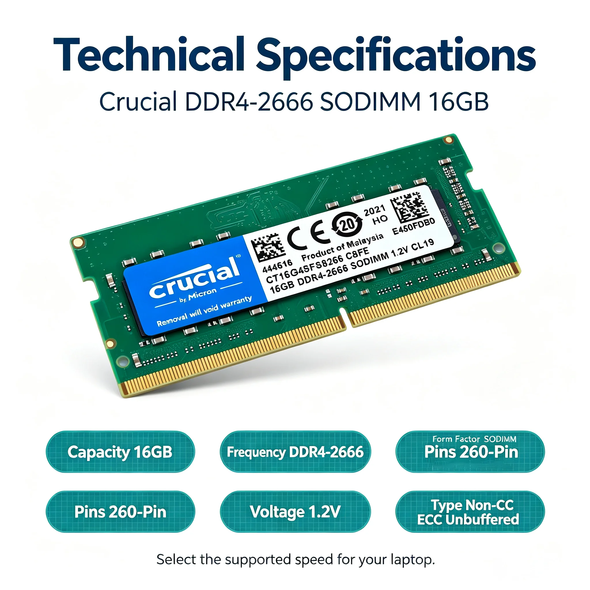 Crucial DDR4 Laptop RAM SODIMM - đánh giá và giá Ddr4 3200Mhz