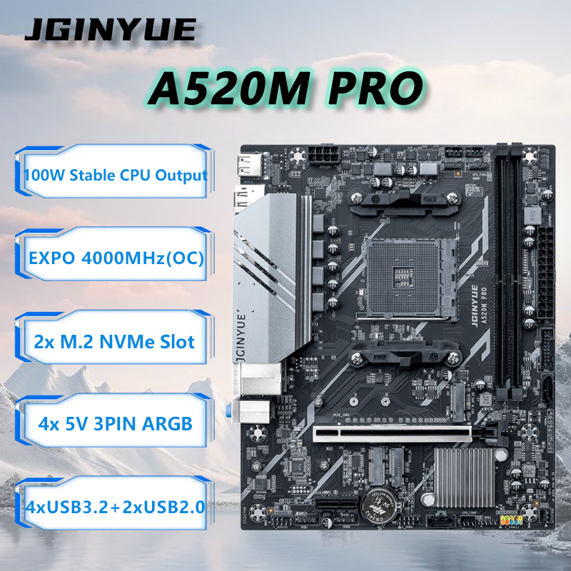 JGINYUE A520M PRO Motherboard  - đánh giá và giá Ddr4 3200Mhz
