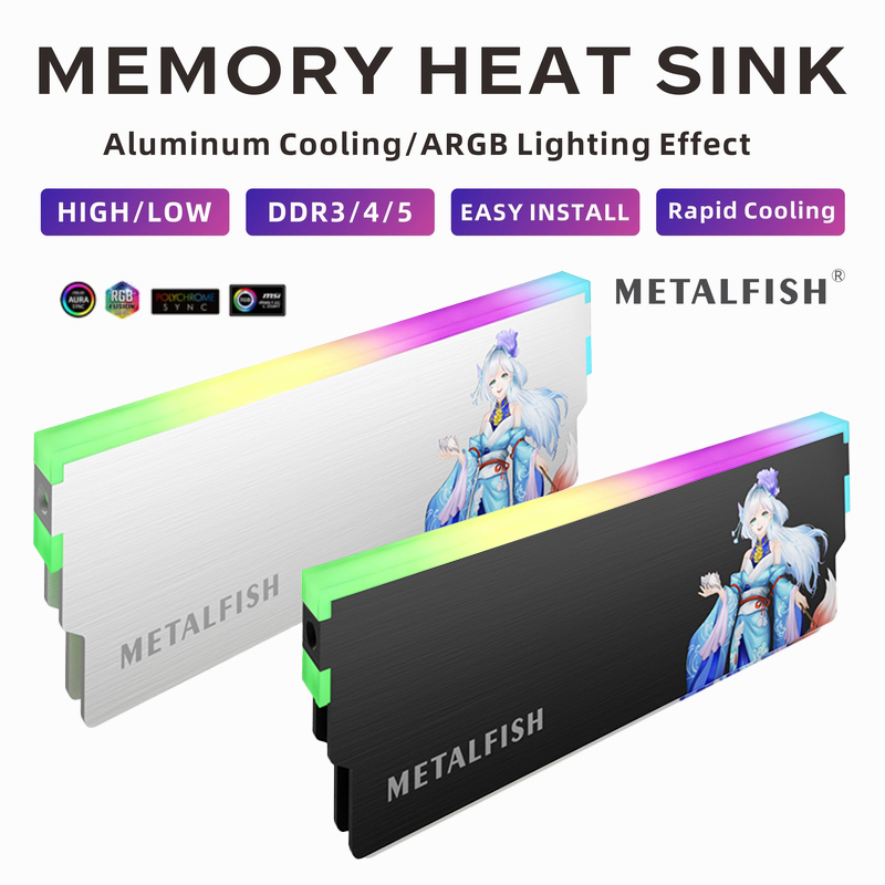 METALFISH DRAM Heatsink 5V-3PI - đánh giá và giá Ddr4 Desktop Ram